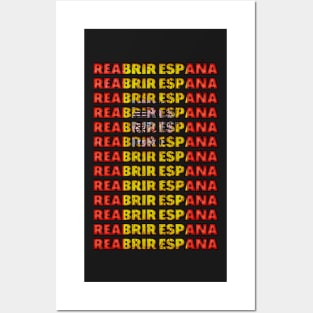 Reopen Spain - Spanish Flag Colors Typography Posters and Art